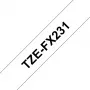 Brother TZE-FX231 ταινία ετικετών, μαύρη σε λευκή TZ