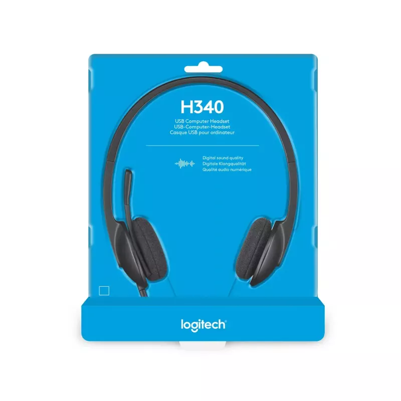 LOGITECH H340 - USB - ακουστικό - μαύρο