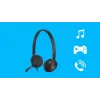 LOGITECH H340 - USB - ακουστικό - μαύρο