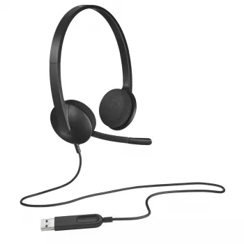 LOGITECH H340 - USB - ακουστικό - μαύρο