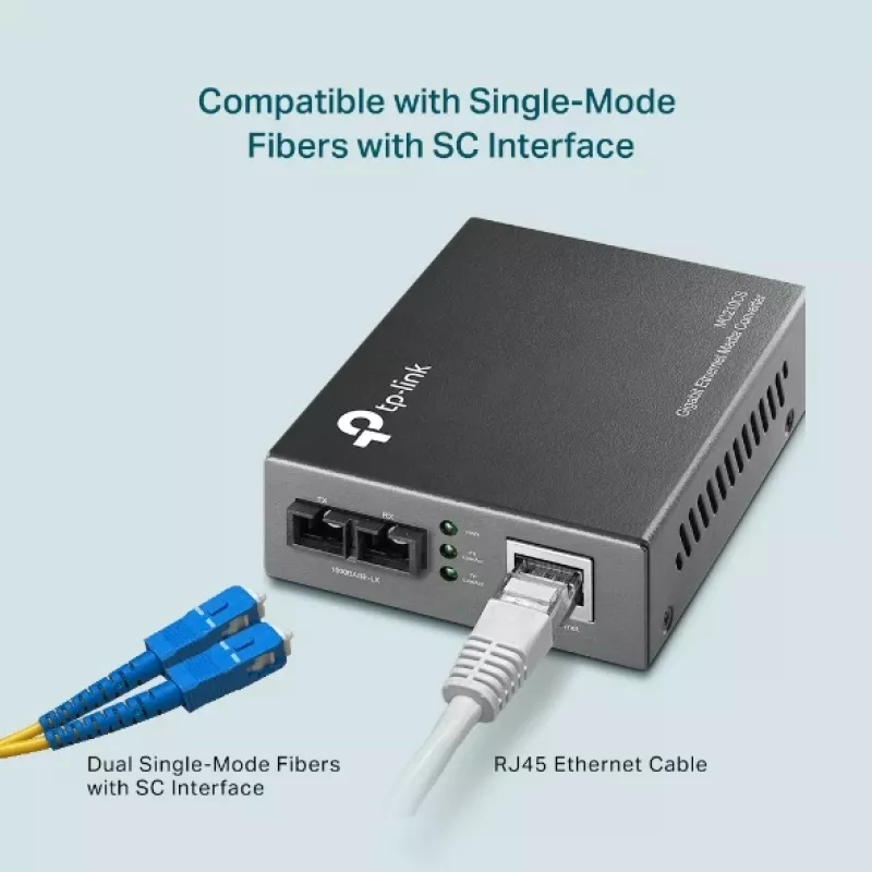 Μετατροπέας μέσων TP-Link MC210CS, Gigabit, 1000 Mbit/s, βύσμα SC αρσενικό