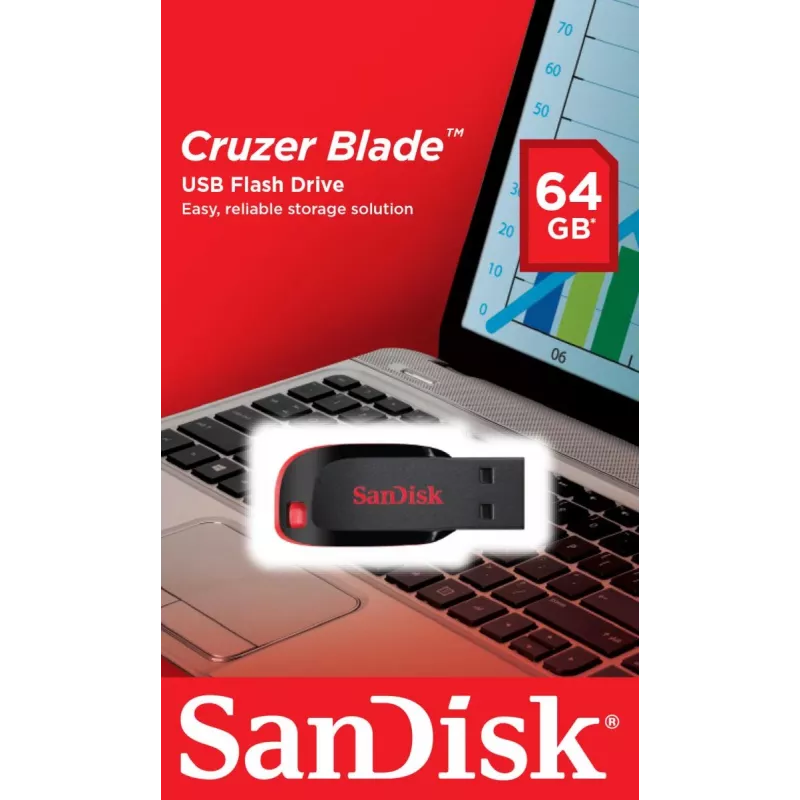 Μονάδα USB Flash SanDisk 64 GB USB Type-A 2.0 Cruzer Blade