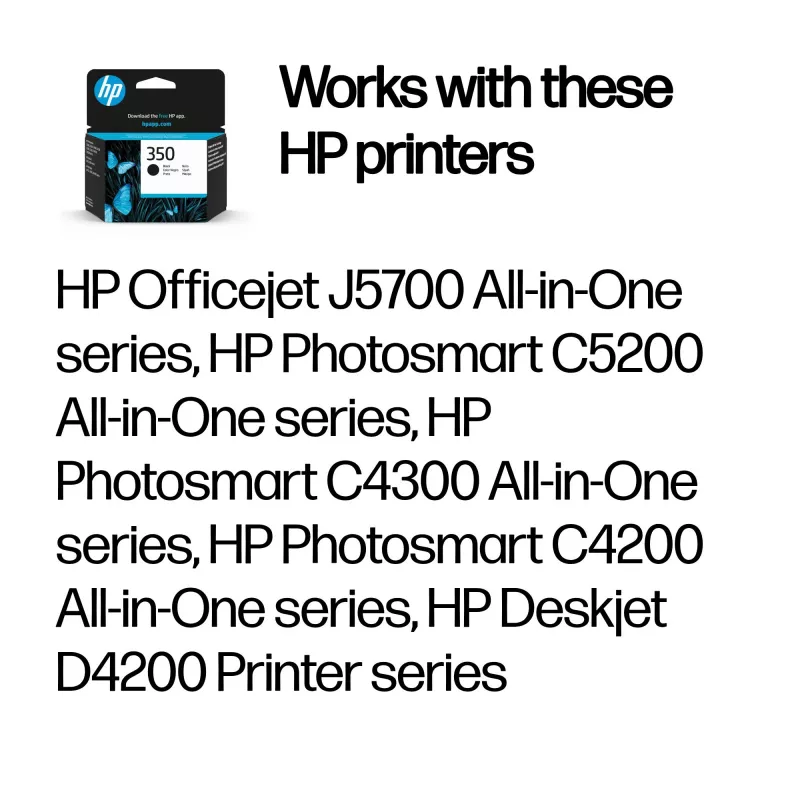 HP 350 γνήσιο μαύρο δοχείο μελάνης