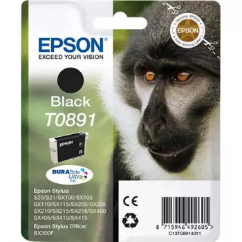 Epson Monkey απλή συσκευασία μαύρο T0891 DURABrite Ultra μελάνη