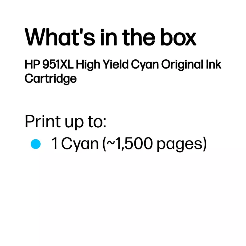 HP 951XL γνήσιο δοχείο μελάνης cyan (υψηλή απόδοση)