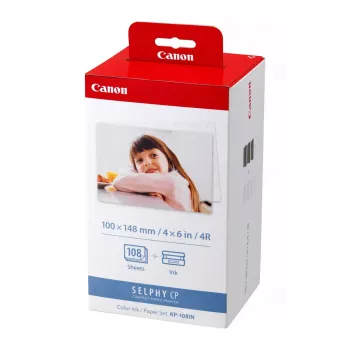 Canon SELPHY KP-108IN σετ μελάνης και χαρτιού, 108 φύλλα, 100x148 mm