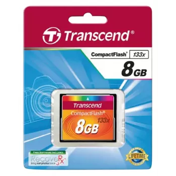 Κάρτα CompactFlash Transcend TS8GCF133, 8GB, 50MB/s ανάγνωση, 20MB/s εγγραφή