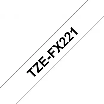 Ταινία πλαστικοποίησης Brother TZe TZEFX221 μαύρο σε λευκό 9mm
