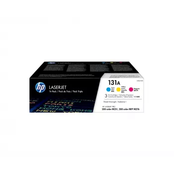 HP 131A συσκευασία 3 τεμ. κυανό/ματζέντα/κίτρινο γνήσια φυσίγγια τόνερ LaserJet