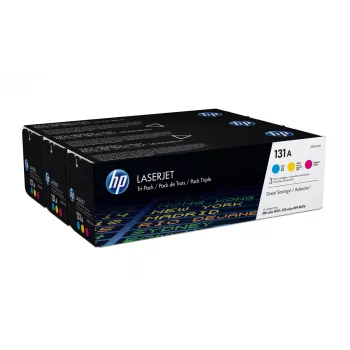 HP 131A συσκευασία 3 τεμ. κυανό/ματζέντα/κίτρινο γνήσια φυσίγγια τόνερ LaserJet