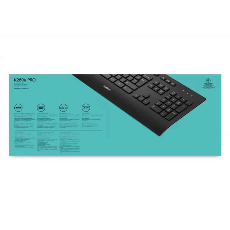 LOGITECH ενσύρματο πληκτρολόγιο K280e - Qwerty Us Int'l