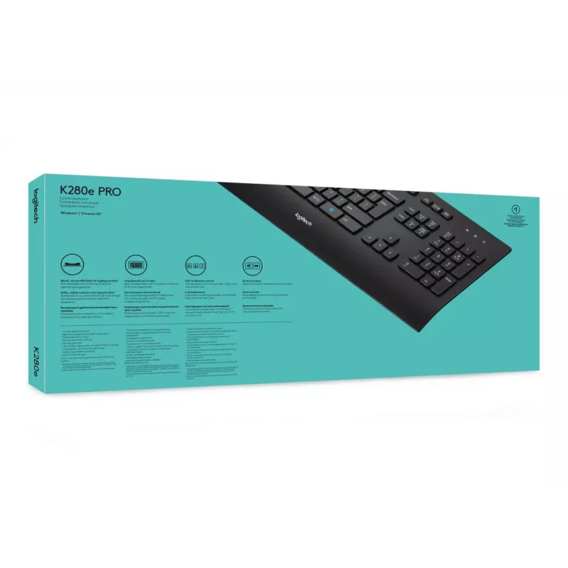 LOGITECH ενσύρματο πληκτρολόγιο K280e - Qwerty Us Int'l