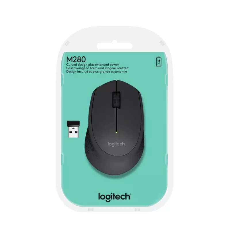 LOGITECH Ασύρματο ποντίκι M280-μαύρο 2.4GHz