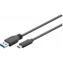Microconnect USB3.1CA1 καλώδιο USB USB 3.2 Gen 1 (3.1 Gen 1) 1 m USB A USB C μαύρο