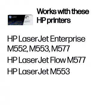 HP 508X High Yield μαύρο γνήσιο τόνερ LaserJet, 12.500 σελίδες, μαύρο, 1 τεμ.