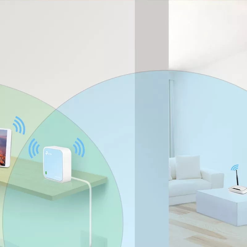 TP-Link TL-WR802N Ασύρματος δρομολογητής Fast Ethernet Single-Band (2,4 GHz) Μπλε, Λευκό