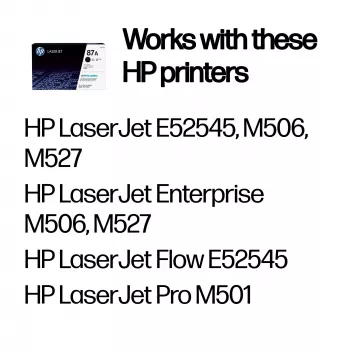 Τόνερ HP 87A Μαύρο Γνήσιο LaserJet 8550 σελίδες Μαύρο