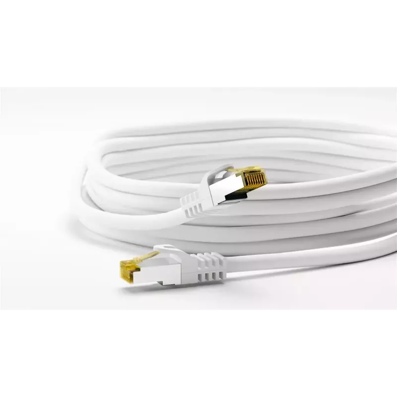 Καλώδιο δικτύου Goobay Καλώδιο patch RJ45 CAT 6A S/FTP 2 m Λευκό