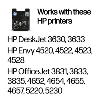 HP 302XL Γνήσιο μελανοδοχείο Μαύρο υψηλής απόδοσης, Μαύρο, 1 τεμ., 430 σελίδες