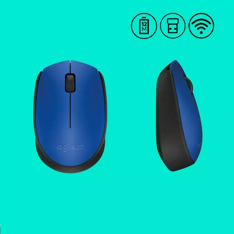 Logitech M171 Ποντίκι RF Ασύρματο Οπτικό 1000 DPI, Μπλε