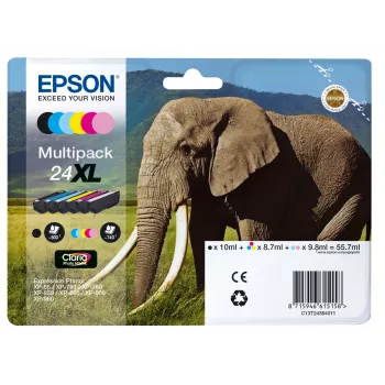 Epson Elephant Multipack 6 χρώματα 24XL Claria Photo HD μελάνι