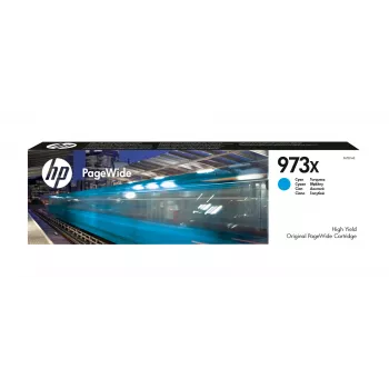 HP 973X γνήσιο δοχείο PageWide υψηλής απόδοσης, κυανό, 1 τεμ., 7000 σελίδες