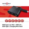 CLUB3D USB Type C σε VGA + USB 3.0 + USB Type C φόρτιση Mini Dock