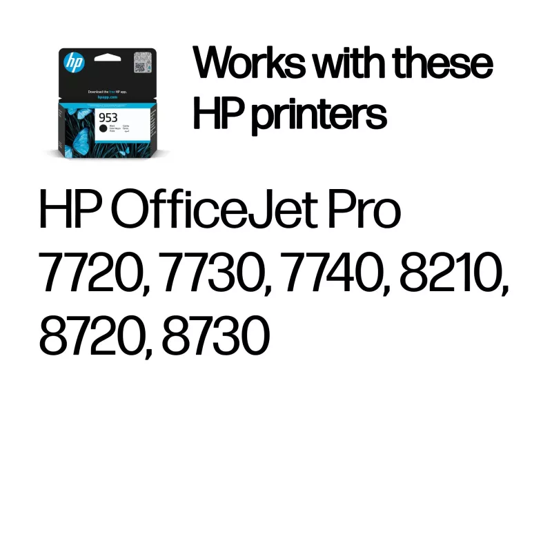HP 953 γνήσιο δοχείο μελανιού μαύρο