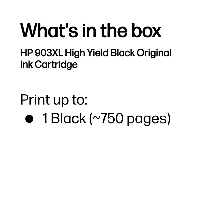 HP 903XL γνήσιο δοχείο μελανιού, μαύρο, υψηλής απόδοσης