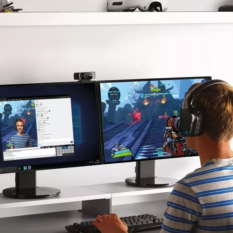 Logitech C922 1920 x 1080 pixels USB Μαύρη Webcam