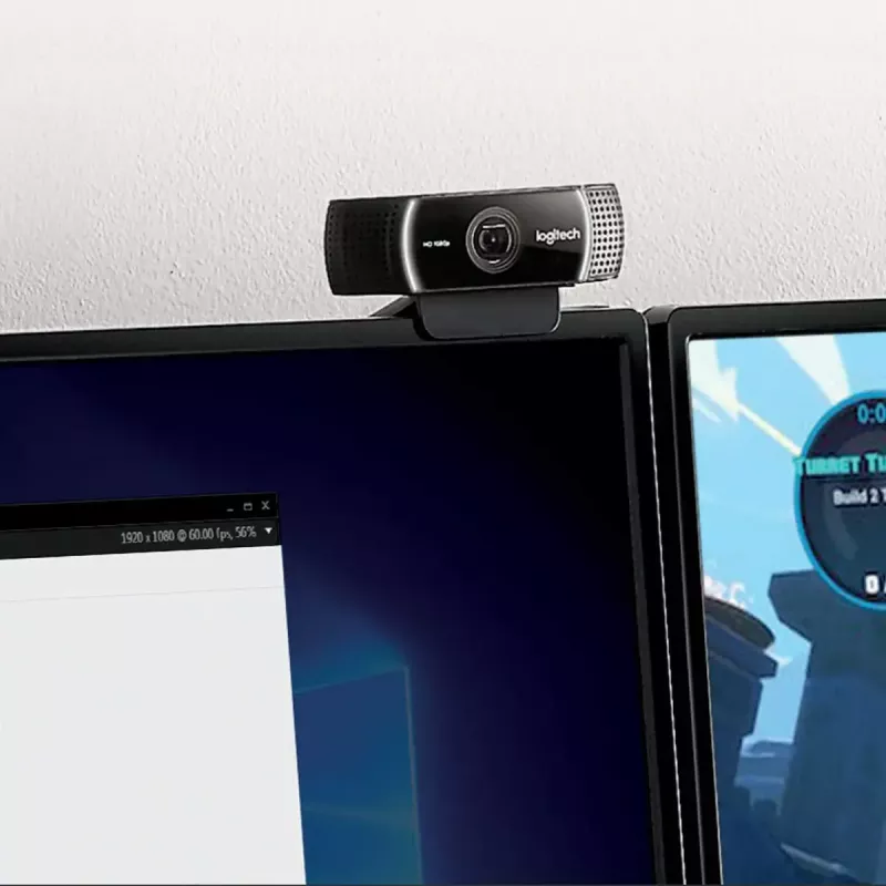 Logitech C922 1920 x 1080 pixels USB Μαύρη Webcam