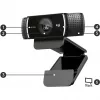 Logitech C922 1920 x 1080 pixels USB Μαύρη Webcam