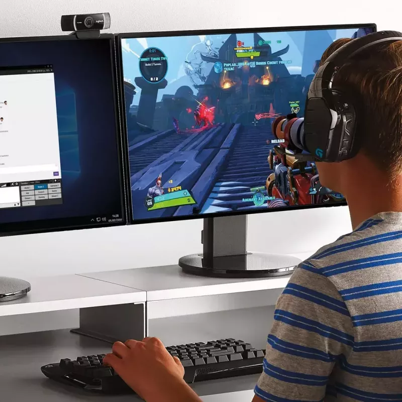 Logitech C922 1920 x 1080 pixels USB Μαύρη Webcam