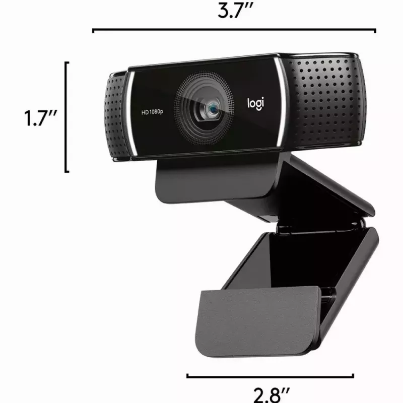 Logitech C922 1920 x 1080 pixels USB Μαύρη Webcam