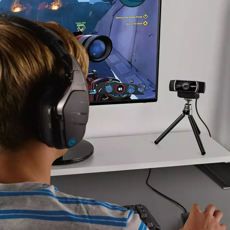 Logitech C922 1920 x 1080 pixels USB Μαύρη Webcam