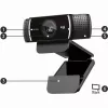 Logitech C922 1920 x 1080 pixels USB Μαύρη Webcam