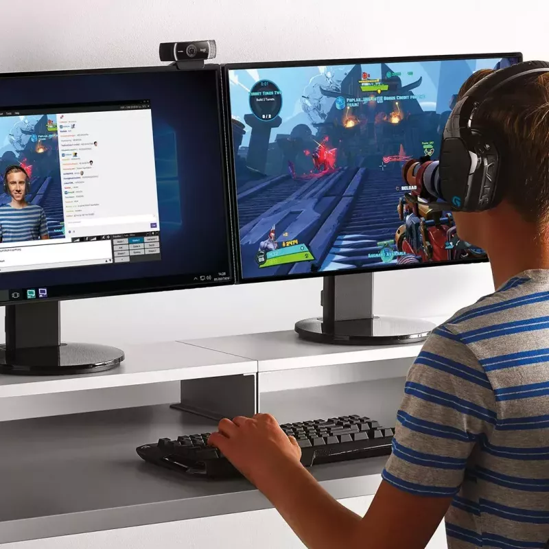 Logitech C922 1920 x 1080 pixels USB Μαύρη Webcam