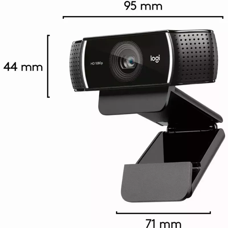 Logitech C922 1920 x 1080 pixels USB Μαύρη Webcam