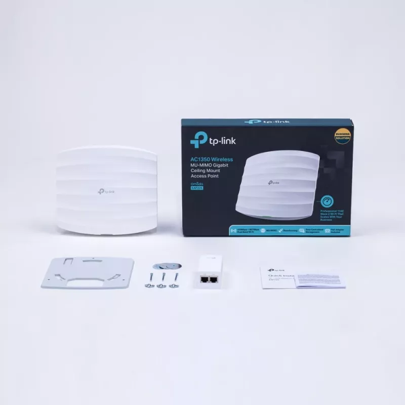 TP-Link Omada EAP225 Ασύρματο Σημείο Πρόσβασης 1350 Mbit/s Λευκό Power over Ethernet (PoE)
