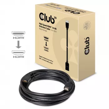 CLUB3D High Speed HDMI™ 1.4 HD Καλώδιο επέκτασης 5m/16ft Αρσενικό/Θηλυκό