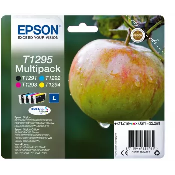 Μελανοταινία Epson Πολυσυσκευασία T1295 Μαύρο Κυανό Ματζέντα Κίτρινο