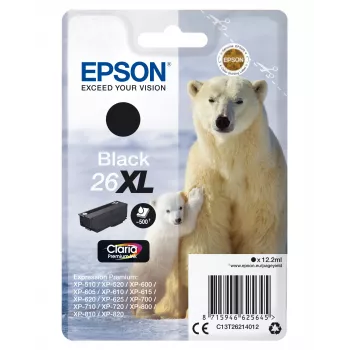 Epson 26XL Μελανοταινία Μαύρο 500 σελίδων μελάνι C13T26214012