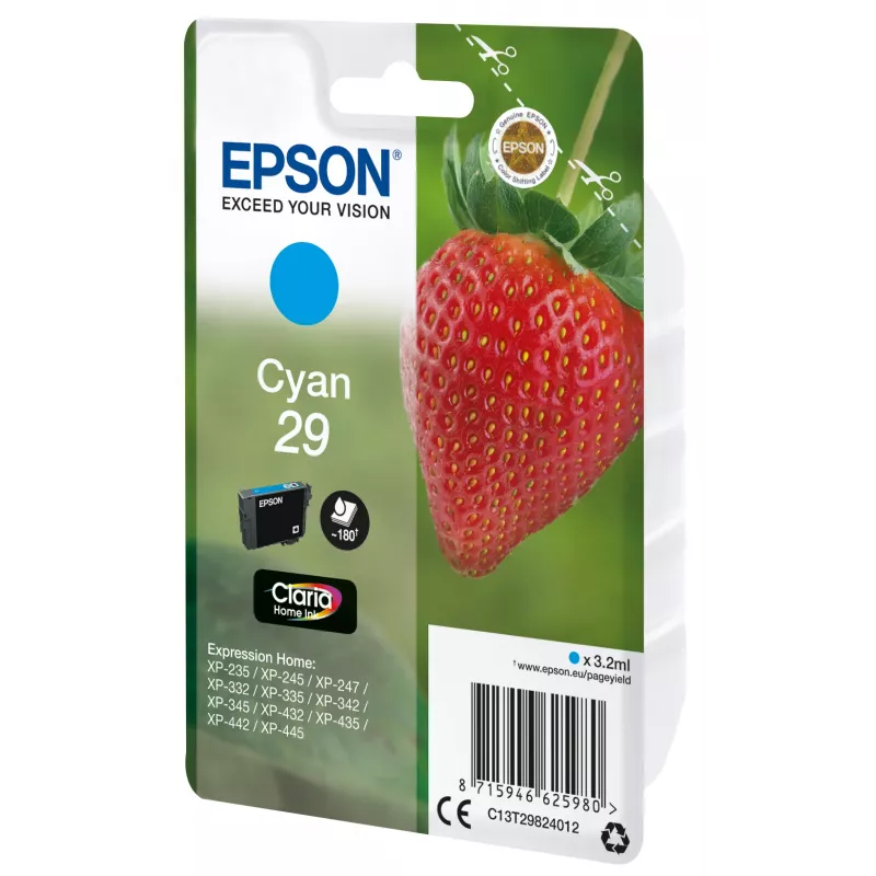 Epson Strawberry Ατομική συσκευασία Κυανό 29 Claria Home Ink