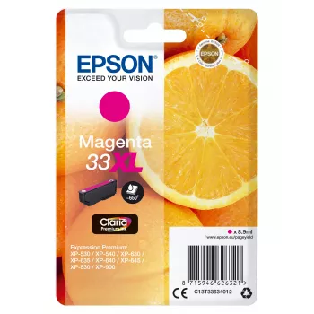Cartridge Epson 33XL Ματζέντα 650 σελίδων C13T33634012