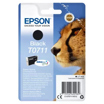 Epson Cheetah μεμονωμένη συσκευασία μαύρο T0711 DURABrite Ultra μελάνι