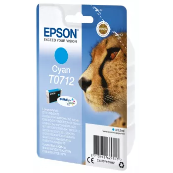 Epson Singlepack Cyan T0712 DURABrite Ultra μελάνι, τυπική διάρκεια, κυανό, 5.5 ml, 1 τεμ.