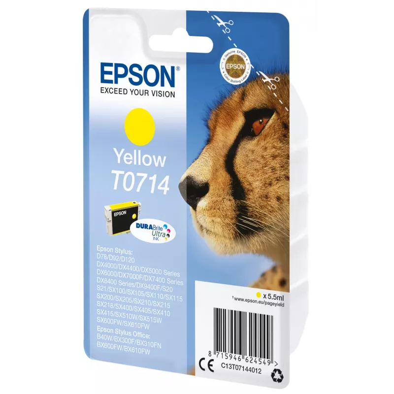 Epson μεμονωμένη συσκευασία κίτρινο T0714 DURABrite Ultra μελάνι