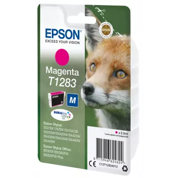Epson Fox μεμονωμένη συσκευασία ματζέντα T1283 DURABrite Ultra μελάνι, ματζέντα, μελάνι με βάση χρωστική, 3.5 ml, 1 τεμ., 160 σελίδες