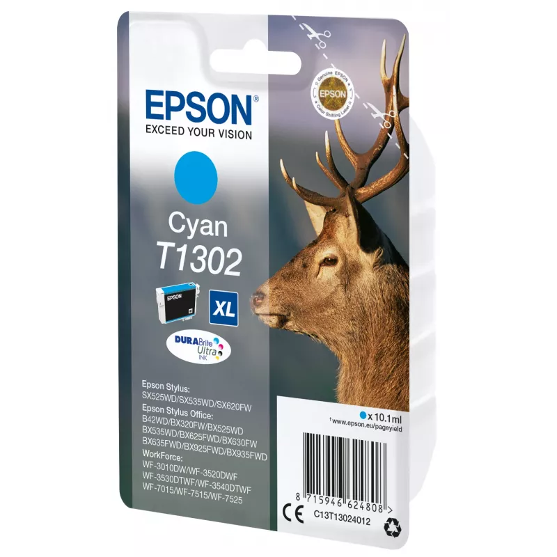 Epson Stag μεμονωμένη συσκευασία κυανό T1302 DURABrite Ultra μελάνι