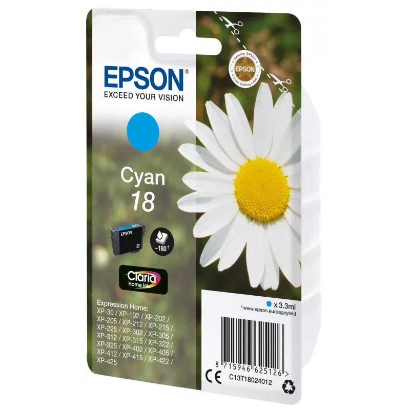 Epson Daisy μεμονωμένη συσκευασία κυανό 18 Claria Home μελάνι